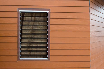 texture of modern blank brown wooden wall background with window