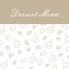 text dessert menu.