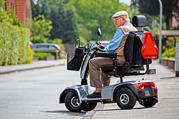 Elderly Person on Electromobile