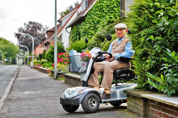 Elderly Person on Electromobile