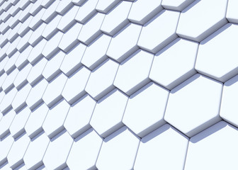 Naklejka premium Abstract hexagonal design background, 3D rendering