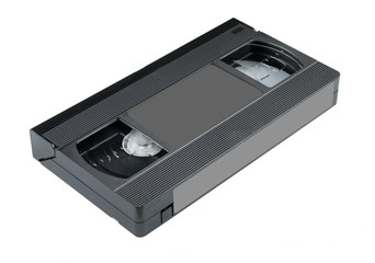 VHS tape side on