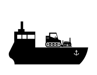 Usine délocalisée par bateau cargo