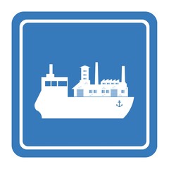 Usine délocalisée par bateau dans un panneau