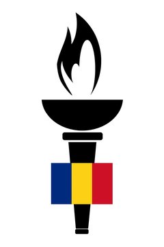 Flamme Olympique - France Stock Vector