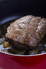 Beef roast just taken from the oven.