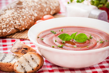 Tomato gazpacho soup