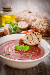 Tomato gazpacho soup