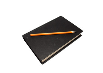 image of a notebooks and pencil on white background
