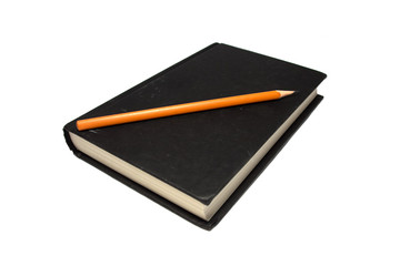image of a notebooks and pencil on white background