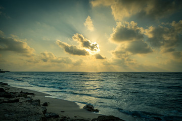 Naklejka premium Haifa Israel sunset