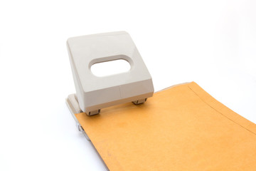 Hole puncher on a white background
