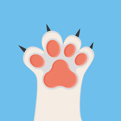Cat paw, vector illustration
