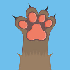Cat paw, vector illustration