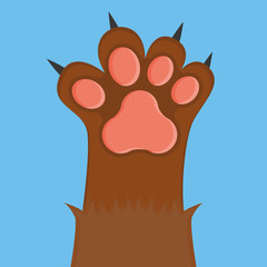 Cat paw, vector illustration