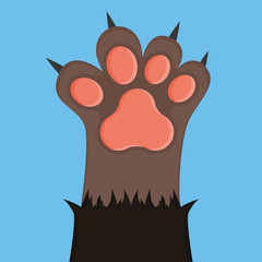 Cat paw, vector illustration