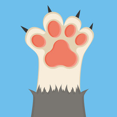 Cat paw, vector illustration