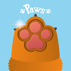 Dog paw, vector illustration
