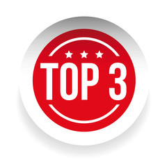 Top 3 label red vector