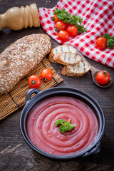 Tomato gazpacho soup