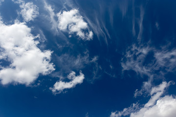 beautiful clouds against blue sky