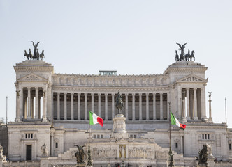 Naklejka premium The Altare della Patria or Il Vittoriano, a monument built in honour of Victor Emmanuel who is the first king of unified Italy
