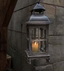 Old lantern in the ancient European city © wlad074