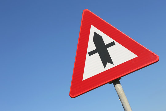 Dutch road sign: crossroads with priority