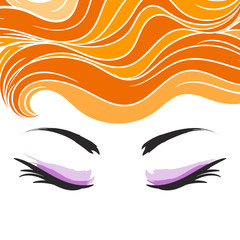face glamorous girl cartoon