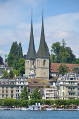 Fototapeta na wymiar Hof church in Lucerne, Switzerland