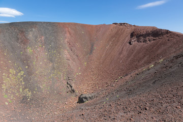 Crater of Mount Etna at Italian island Sicily