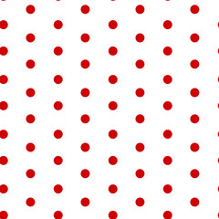 red dots on white background seamless pattern vector