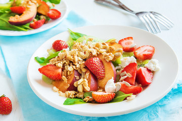 fruit salad with granola