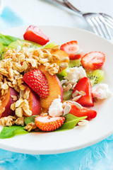 fruit salad with granola