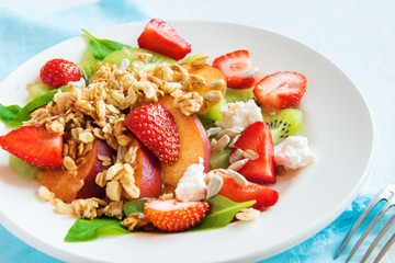 fruit salad with granola
