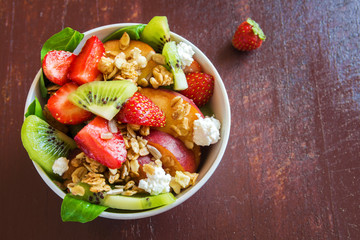 fruit salad with granola
