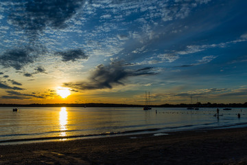 Obraz premium Sunset at Asharoken Beach