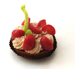 Tartelette façon fraisier