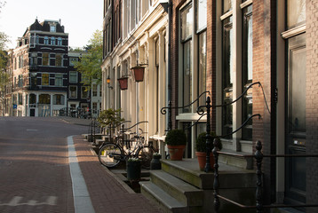 Fototapeta na wymiar На улицах Амстердама