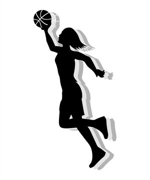 Basketball Female Silhouette