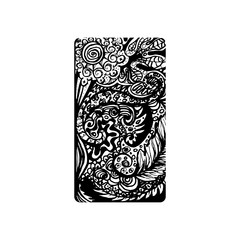 Vertical template for phone cover with doodle style ornament
