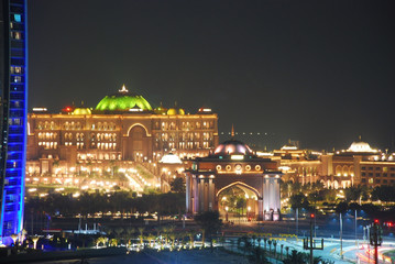 Palace of emirates night view, capital of Arab Emirates