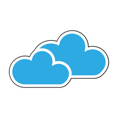 blue cloud vector
