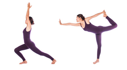 Fototapeta na wymiar Young woman practicing yoga