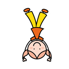 Naklejka premium cartoon girl icon