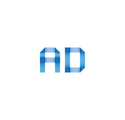 ad initial simple modern blue 