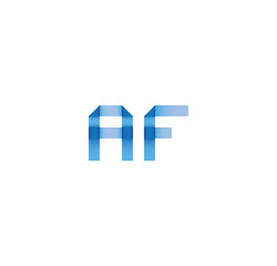 af initial simple modern blue 