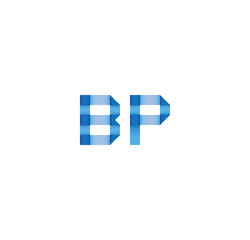 bp initial simple modern blue 