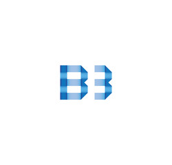 b3 initial simple modern blue 