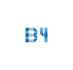 b4 initial simple modern blue 